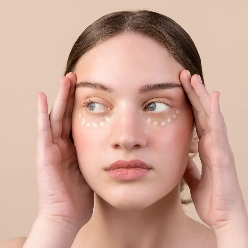 Front view girl selfcare concept